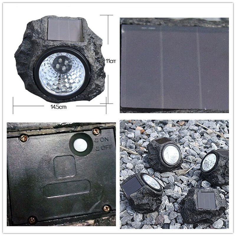 Solar Stone Spot Lights Outdoor Garden Led Decor Rock Landscape Lamp Solar Stone Spot Lights Outdoor Garden Led Decor Rock Landscape Lamp Yard Post