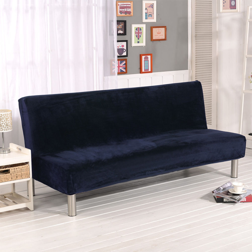 Fold Armless Sofa Bed Cover Folding Seat Slipcover Thicker Bench Fold Armless Sofa Bed Cover Folding Seat Slipcover