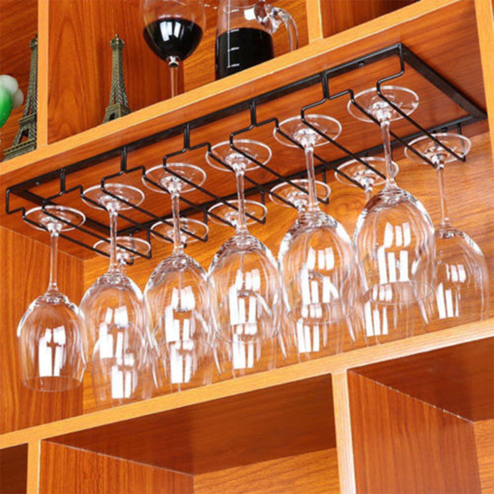 Under Cabinet Stemware Hanging Wine Glass Rack Holder W S Home Details About Under Cabinet Stemware Hanging Wine Glass Rack Holder W S Home Bar Decor