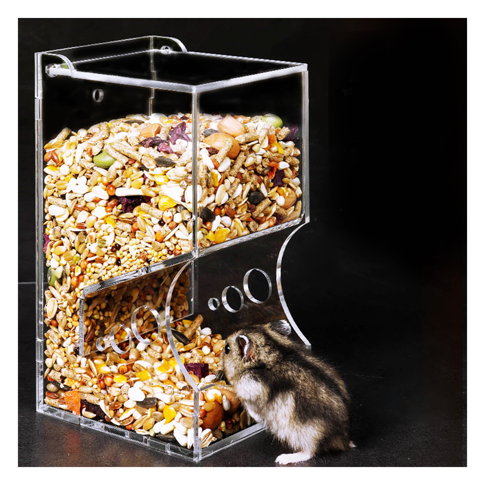 Automatic Bird Hamster Feeder Small Animal Dish Feeding Dispenser
