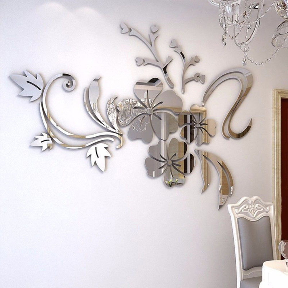 3D Wall Sticker Room Acrylic Decal Art DIY Mirror Light Decor Home Decoration