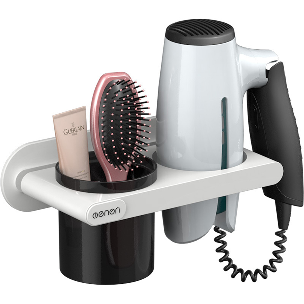 Details About Wall Mount Hair Dryer Holder Storage Toothpaste Toothbrush Rack Stand Organizer