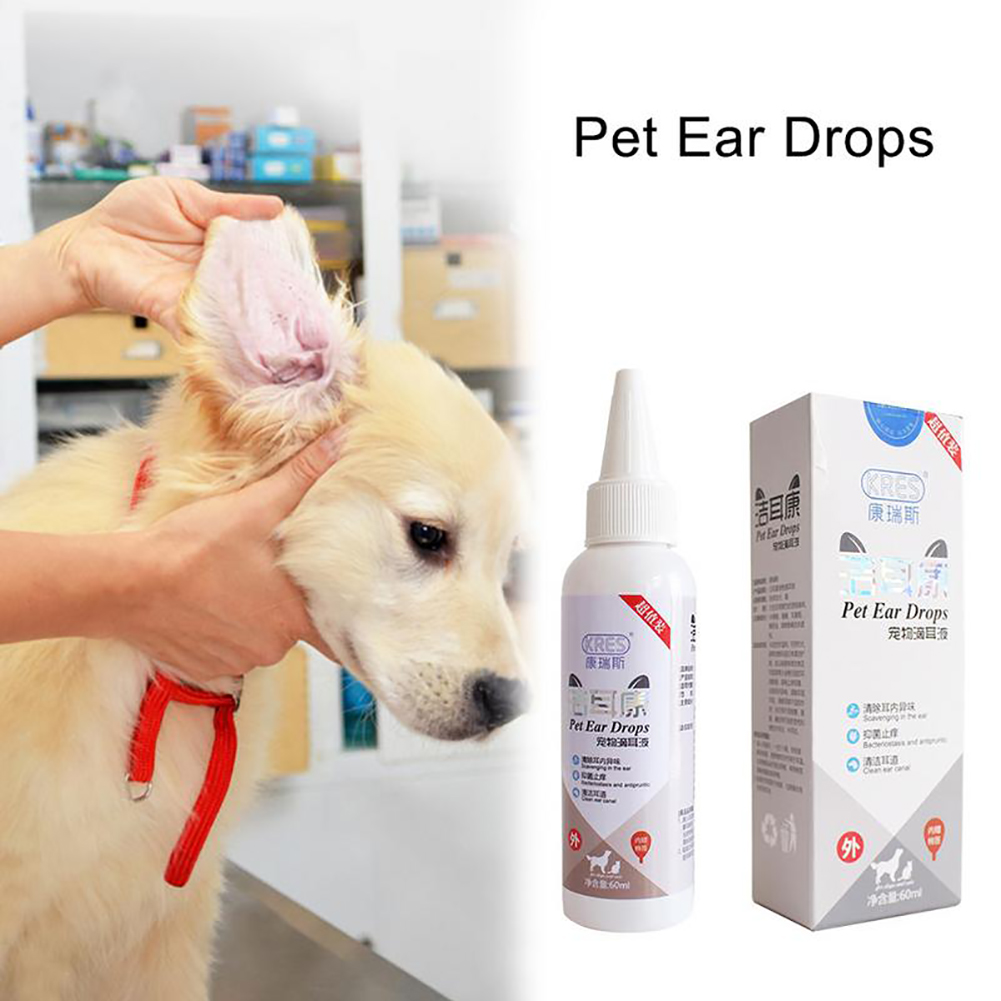 60ml DOG Ear Drops Infection Antibiotic Treatment Medicine Yeast Fungus