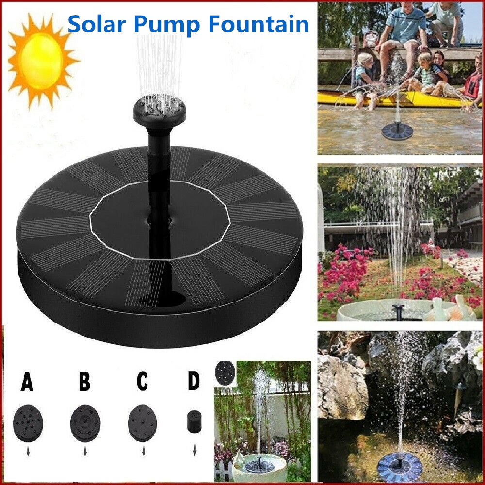 Solarpumpe Mit Akku Springbrunnen Garten Teich Brunnen Teichpumpe Wasserspiel Ebay