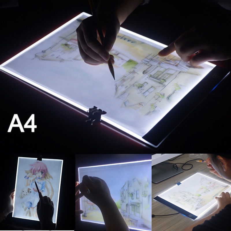 A4 LED Light Graphic Tablet for Drawing Board Panel Lighting Stencil Tracing Pad