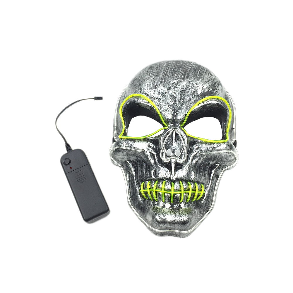 LED Light Up Skull Face Mask Flashing Luminous Halloween Costume Party Decor eBay
