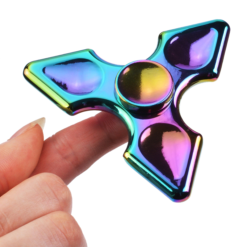 Rainbow Aluminum Alloy Fancy Fidget Spinner Stress Anxiety Reducer ADD ...