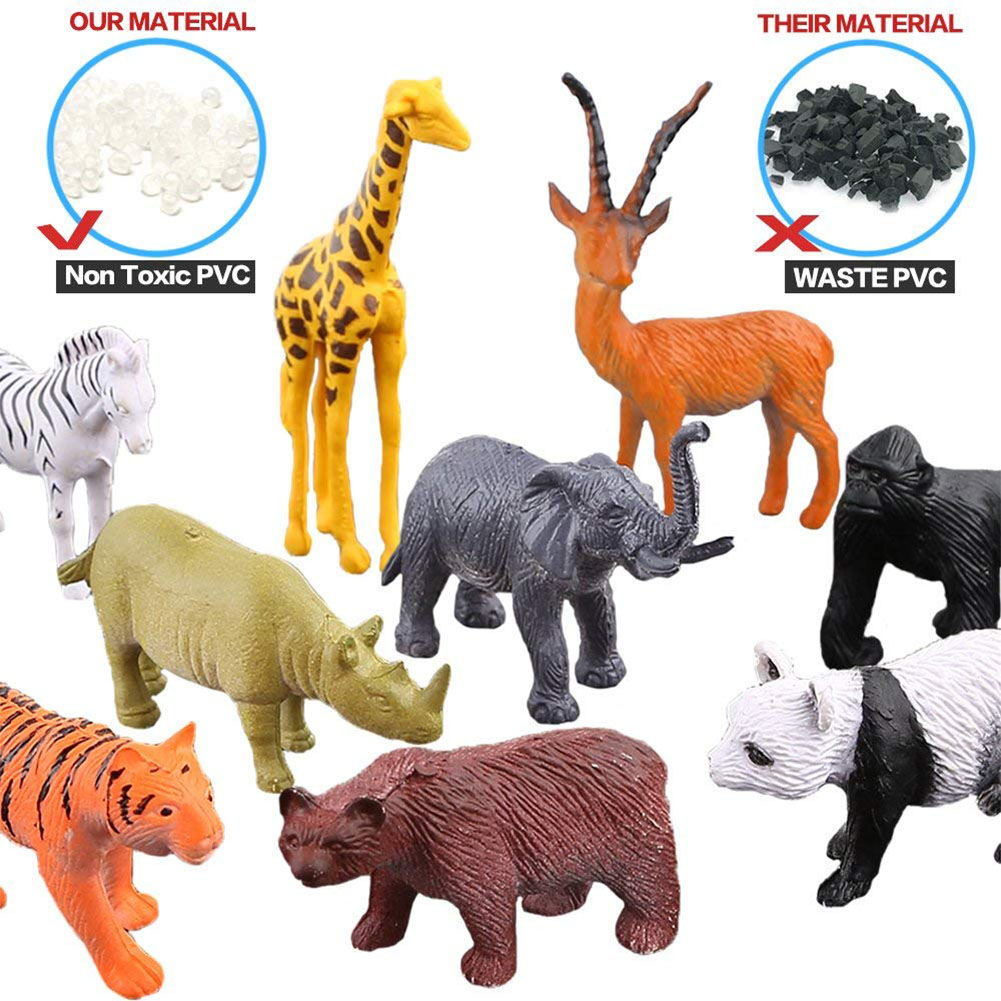 small plastic zoo animals