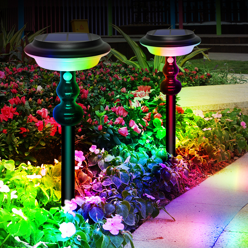 5W Solar LED Garden Lights Lawn Ornament Waterproof Colorful Outdoor