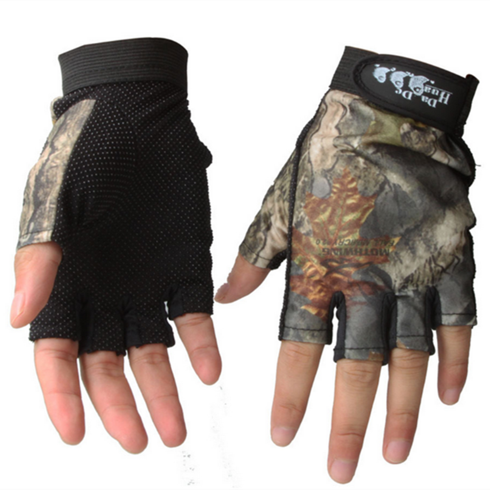 Anti Slip One Finger Fishing Gloves Fingers Protector Breathable Fish Gloves