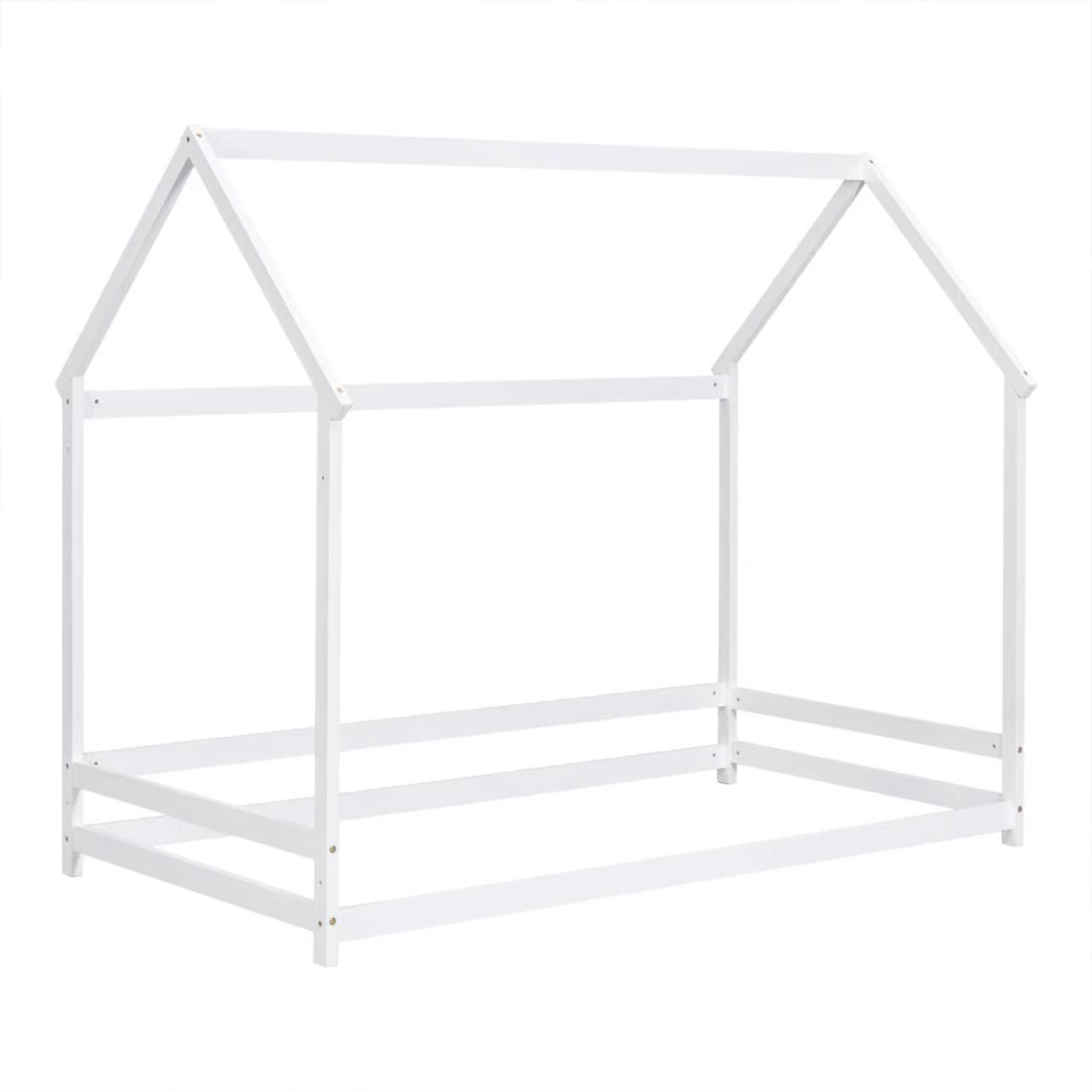Twin Size House Shape Bed Frames With 2 Detachable Stands Platform Bed Floor Bed