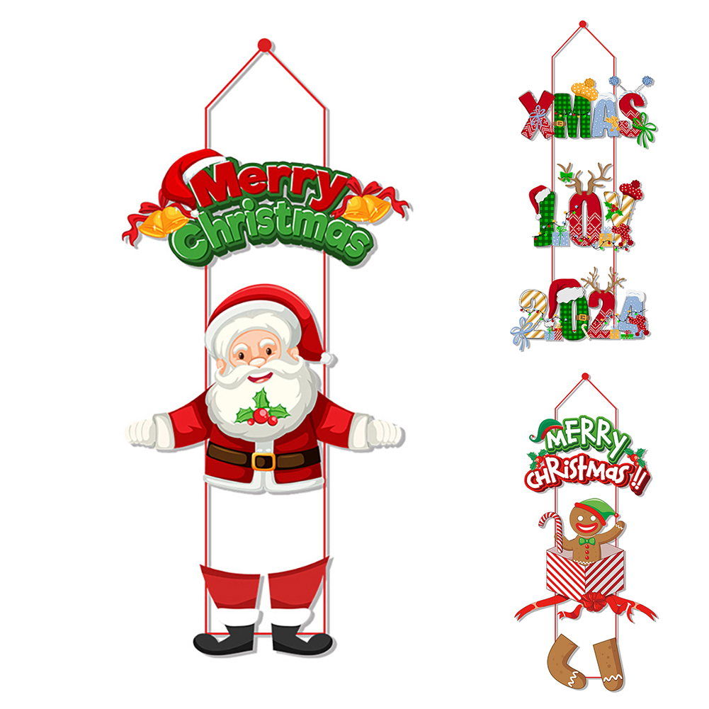 クリスマスドアハンガー軽量紙クリスマスツリー吊り下げ装飾品メリークリスマスの装飾ホームパーティー屋内屋外
