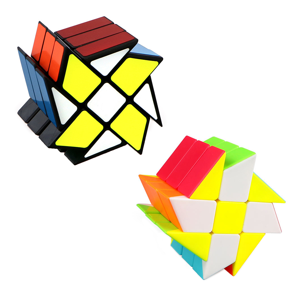 Qiyi 3 × 3 スピードキューブステッカーレススムーズな風車マジックキューブパズル教育玩具子供のギフトのため