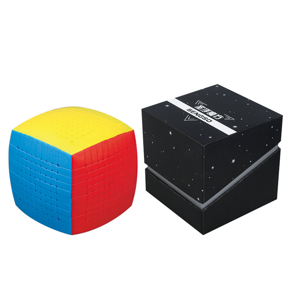 Shengshou 10 × 10 マジックキューブステッカーレスプロフェッショナルスムーズスピードパズルキューブ知育玩具子供のため
