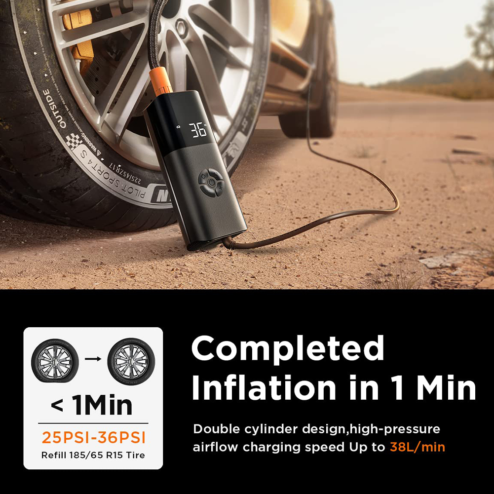 Title 4, Tire Inflator Portable Air Compressor For Car B...