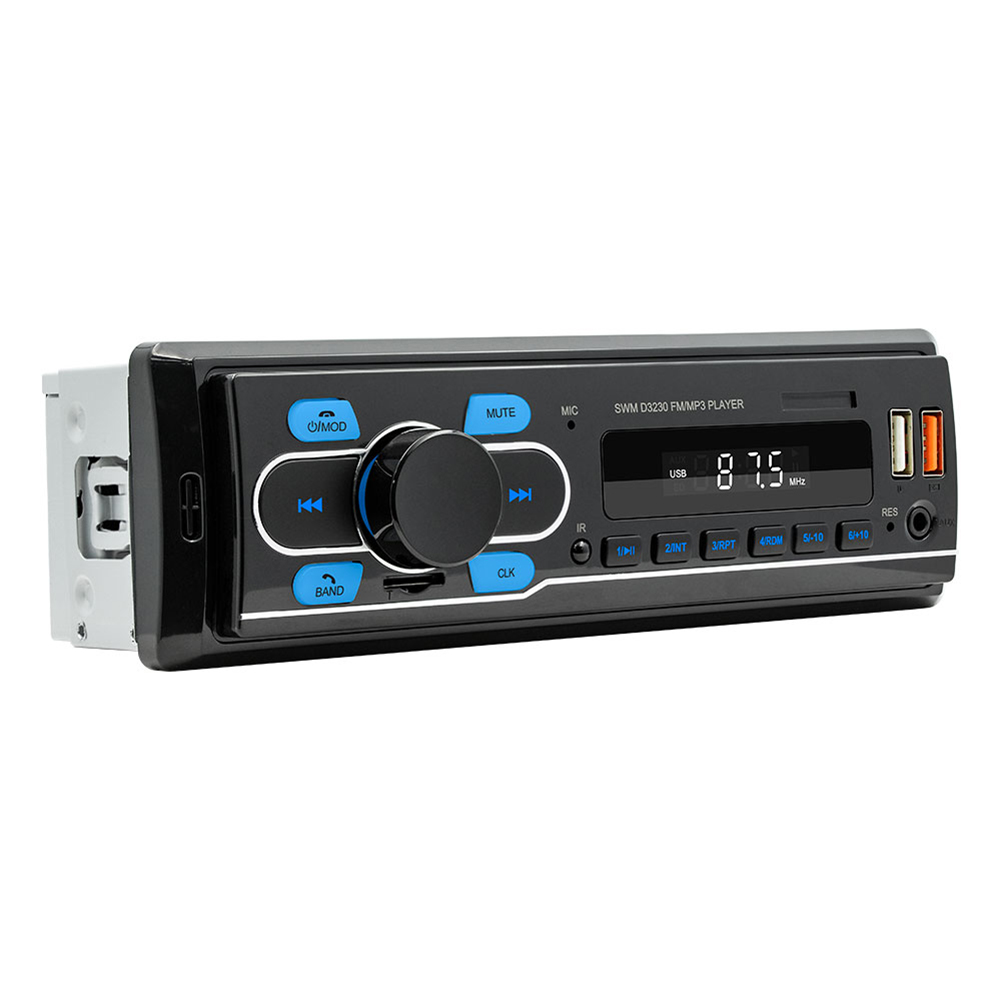D3230 カーラジオ V5.0 MP3 プレーヤー FM ラジオ LED ディスプレイ 7 色ボタンライトデュアル USB ポートステレオオーディオレシーバー