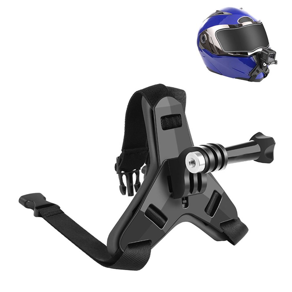 オートバイヘルメットあごストラップマウントアクションカメラサイクリングビデオ録画アクセサリー Osmo アクションカメラと互換性あり