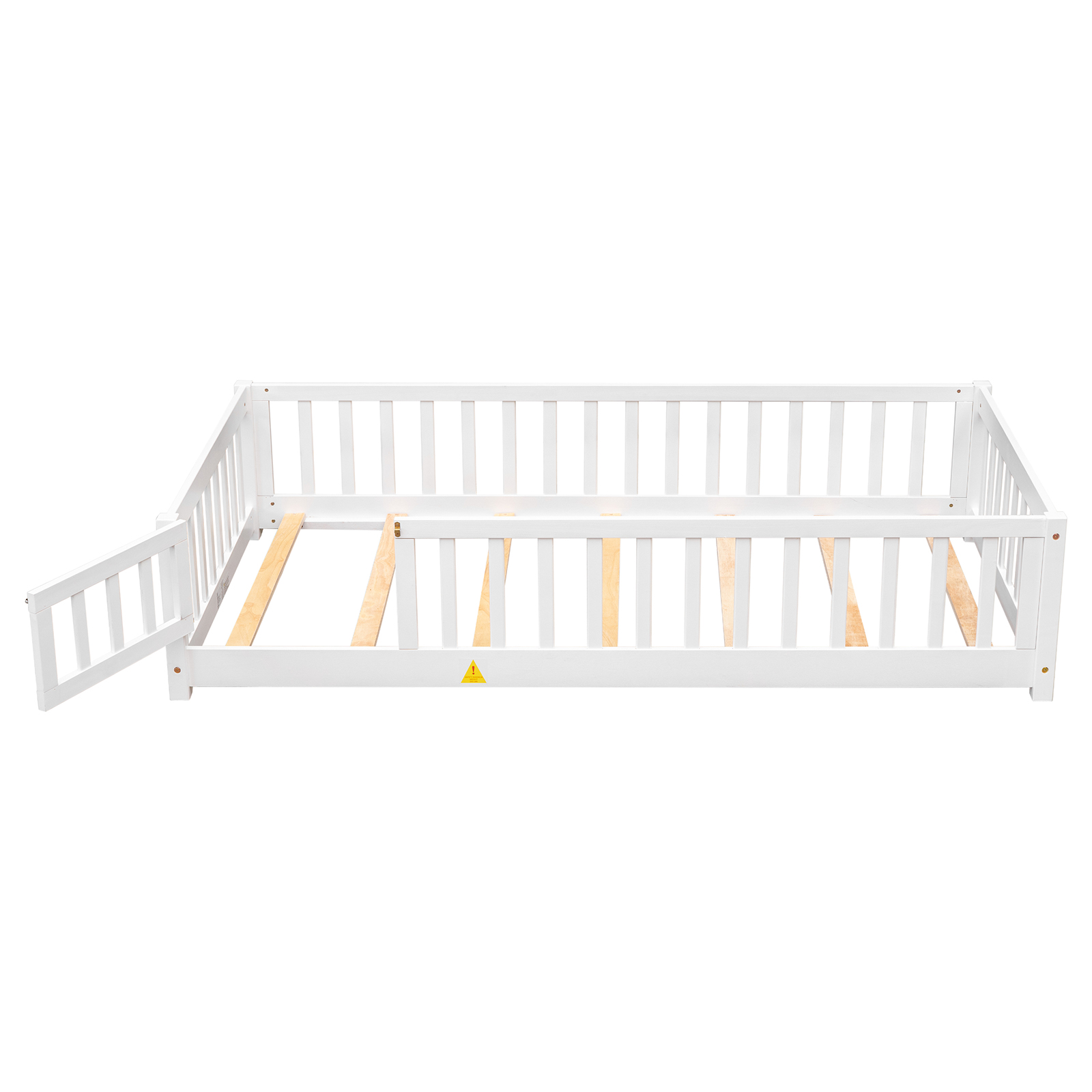 Twin Size Floor Bed for Toddler Kids Wood Platform Bed Frames Daybed