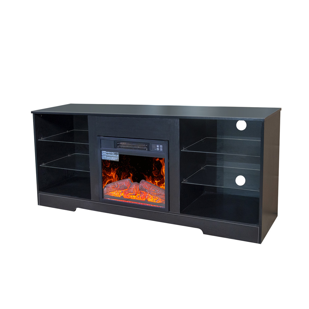 TV Stand, Modern Entertainment Center With Adjustable LED Strip and 2 USB Ports