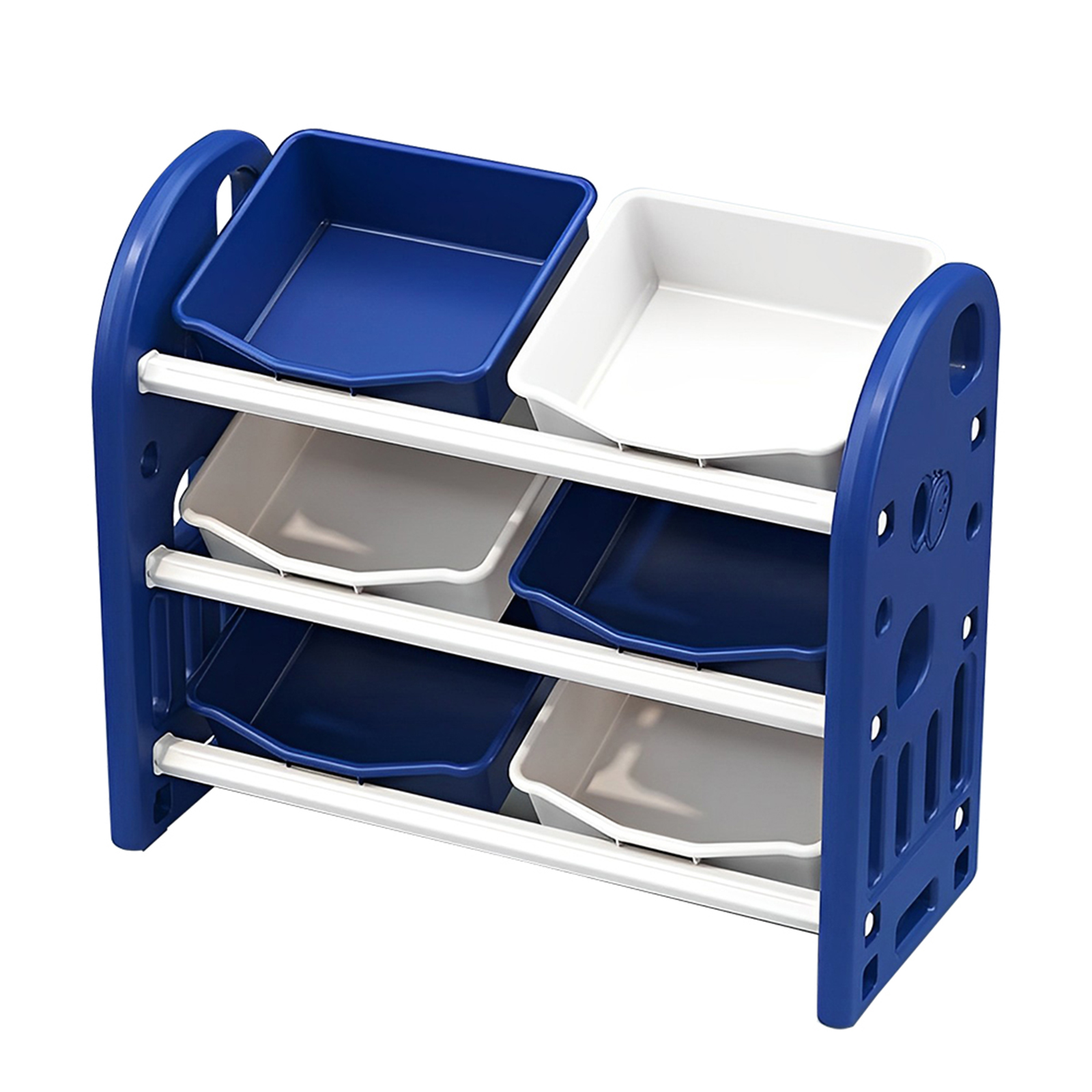 Kids Toys Storage Organizer w/ 6 Bins 3-Tier Shelf Boxes For Playroom Bedroom