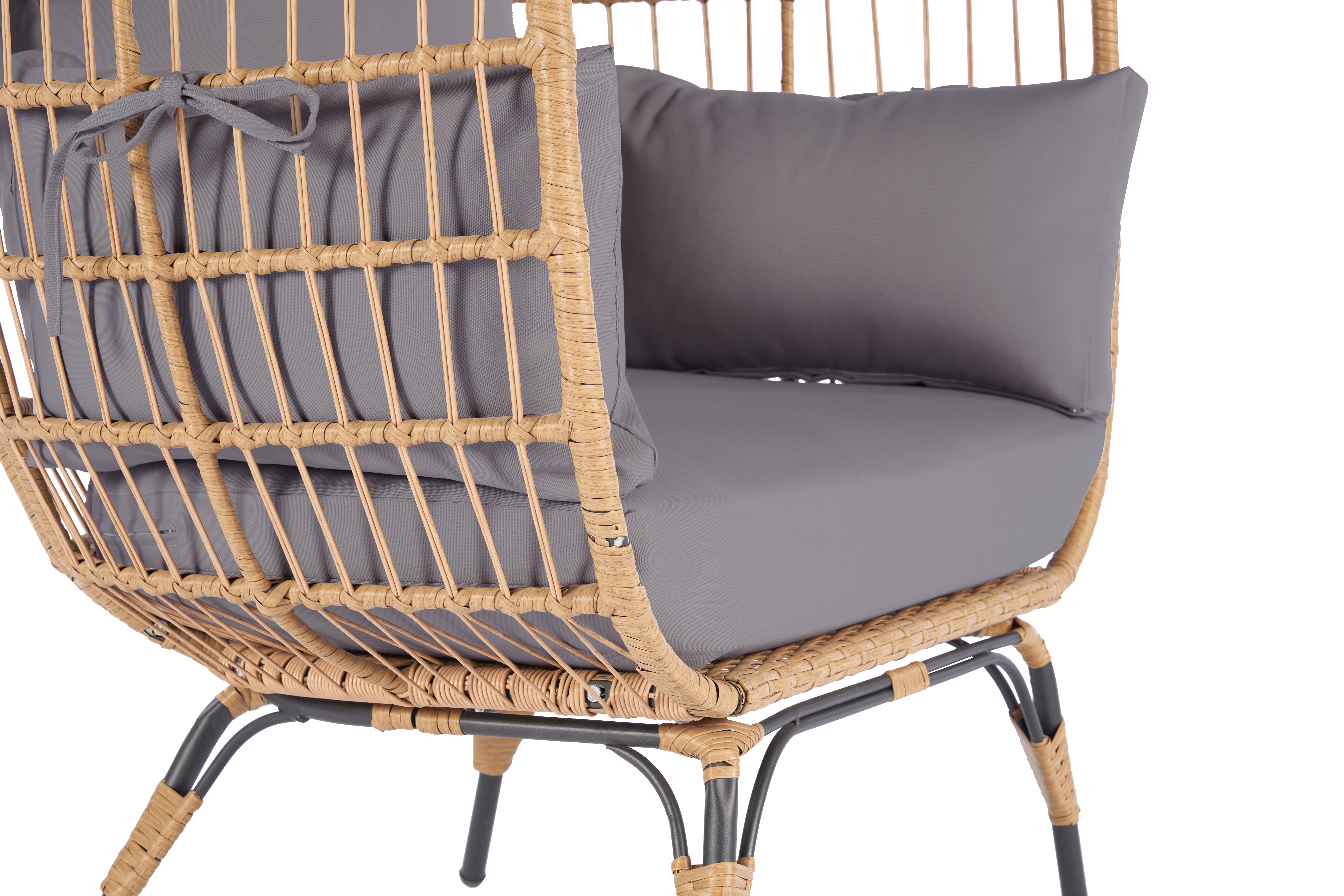  Wicker Egg Chair Indoor Outdoor Lounger With 5 Cushions Egg Chair For Patio    