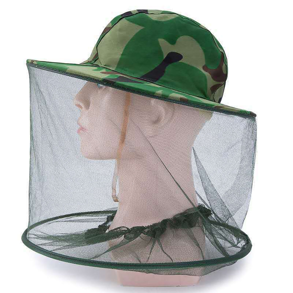Description Picture 5 of itemCamouflage Anti-mosquito Hat With Head Net Mesh Bug Insect Fly Face Mask Outdoor Fishing Equipment