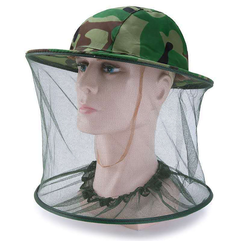Description Picture 2 of itemCamouflage Anti-mosquito Hat With Head Net Mesh Bug Insect Fly Face Mask Outdoor Fishing Equipment