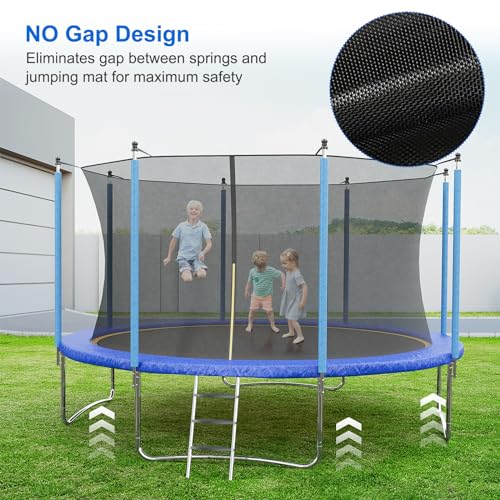 10FT Trampolines for Kids Trampoline with Enclosure Ladder for