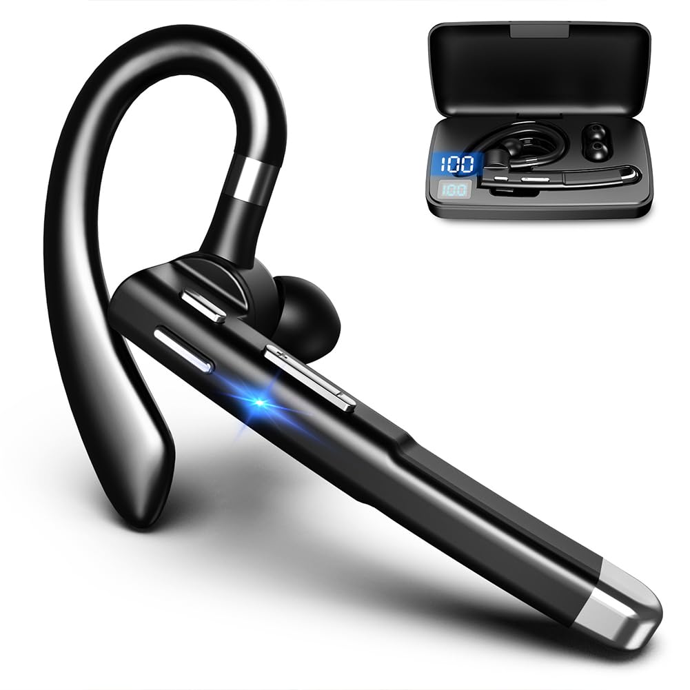 Wireless Mic Headset Portable HIFI Sound Noise Cancelling Earpiece Hands-free - Picture 15 of 15
