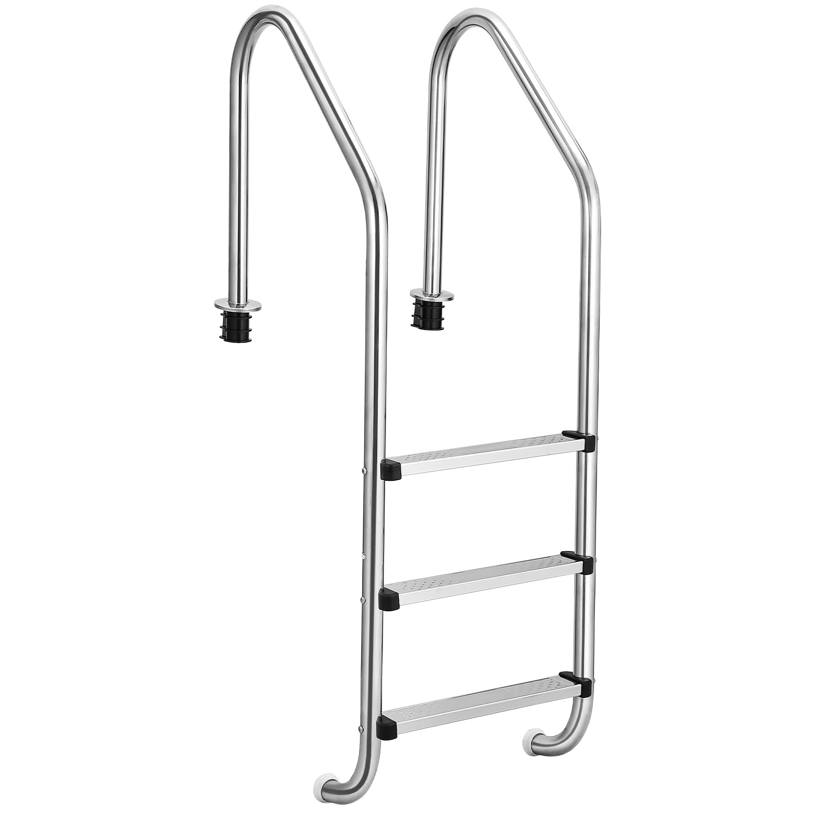 Heavy Duty Non-Slip Stainless Steel Swimming Pool Ladder for Indoor/Outdoor Pool