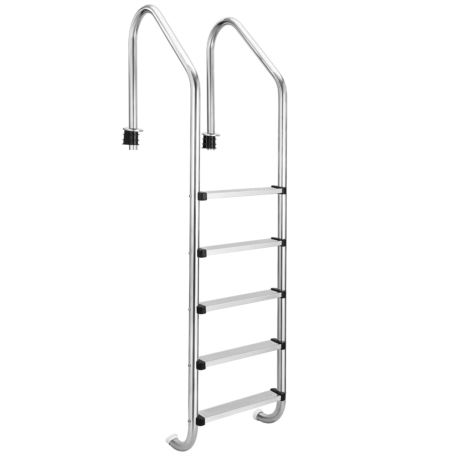 Heavy Duty Non-Slip Stainless Steel Swimming Pool Ladder for Indoor/Outdoor Pool