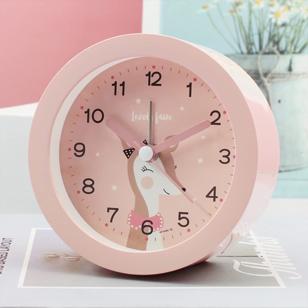 Alarm Clock Cartoon Animal Alarm Clock With Warm-Light Nightlight,for Bedroom