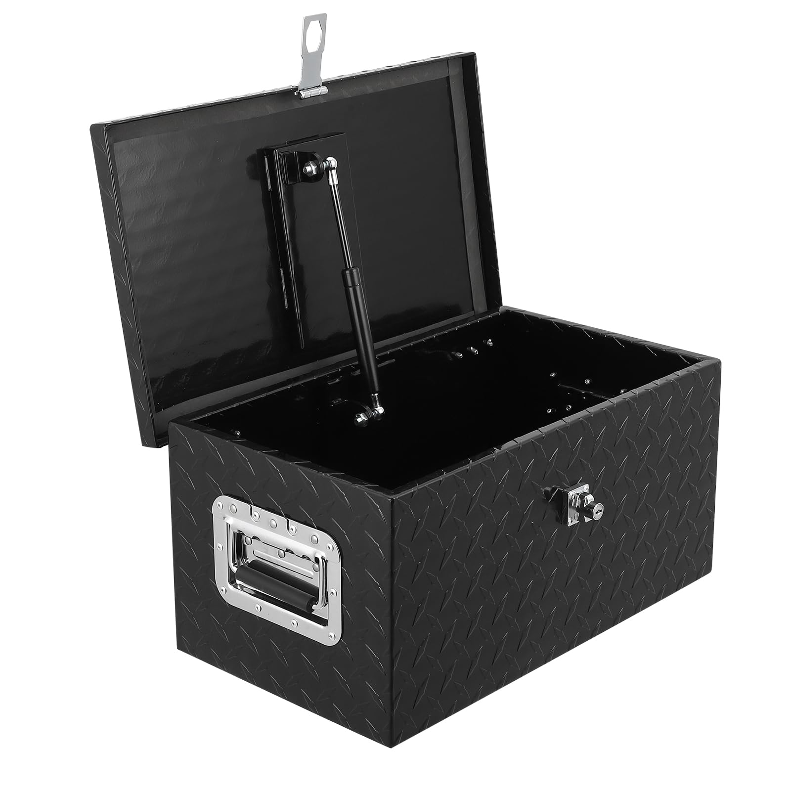 20x12x9.5" Diamond Plate Truck Tool Box Aluminum Storage Organizer W/ Lock & Key - Picture 9 of 10