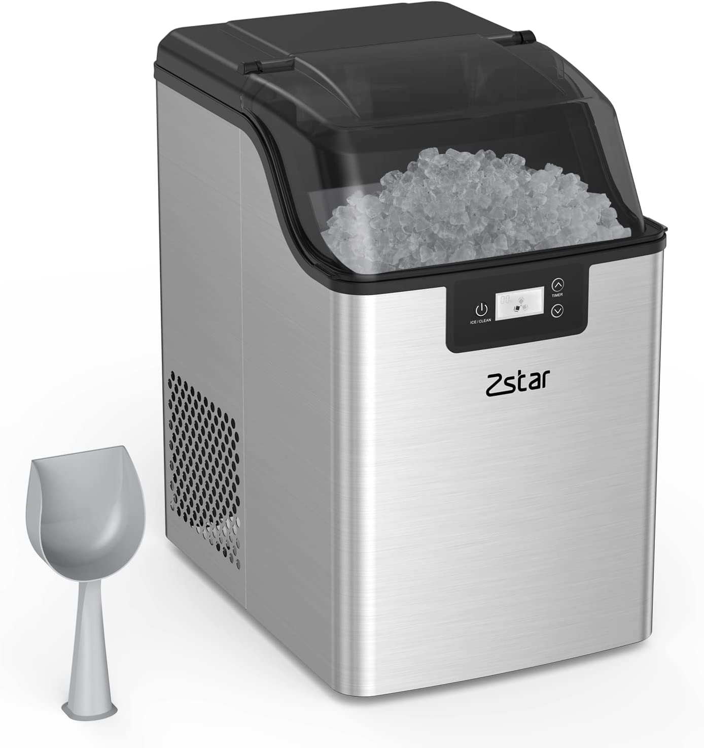 Portable Ice Maker Machine Countertop 44Lbs/24H Self-cleaning w/Scoop Handel