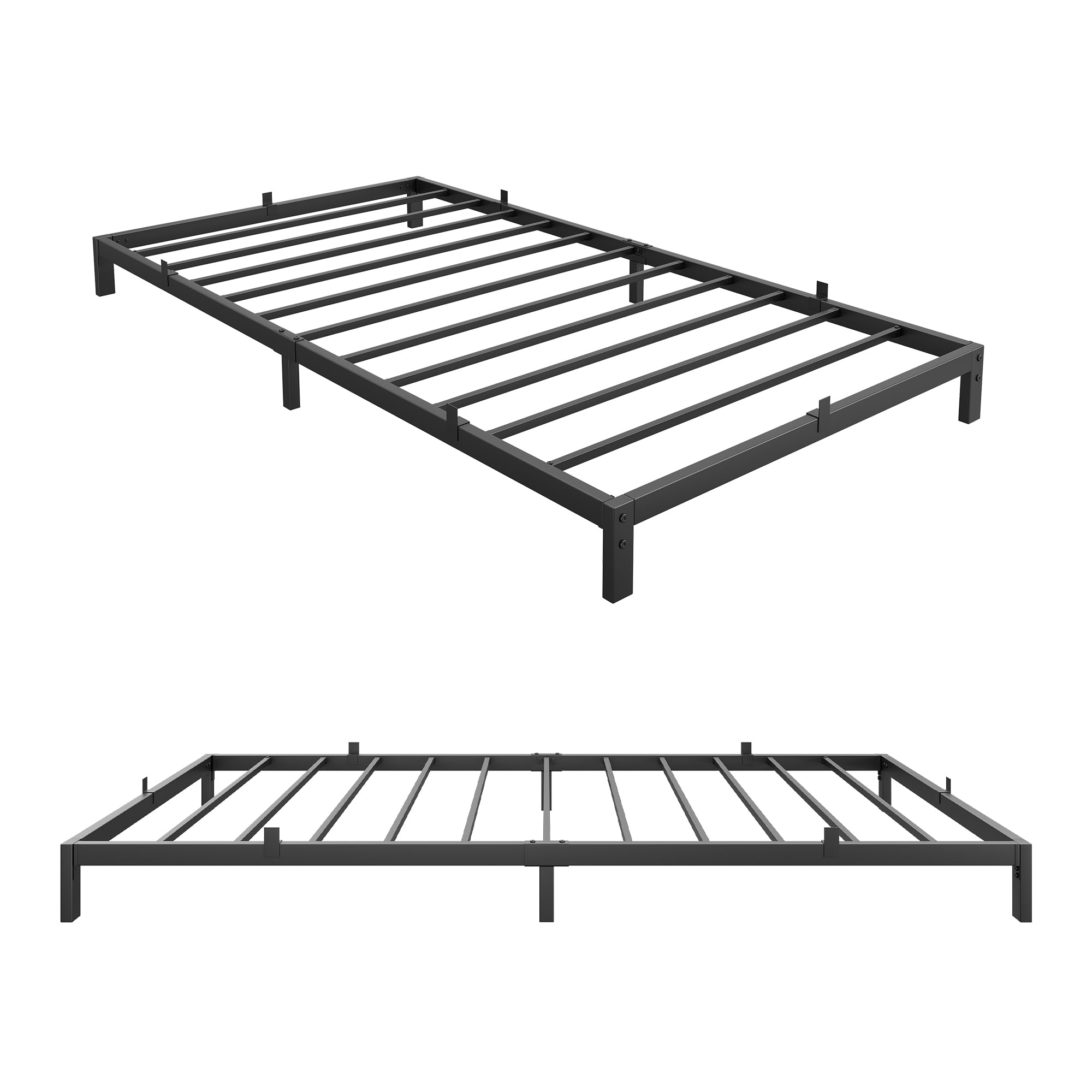 Bed Frame Low Profile Twin Metal Platform Bed Frame Support Mattress Foundation