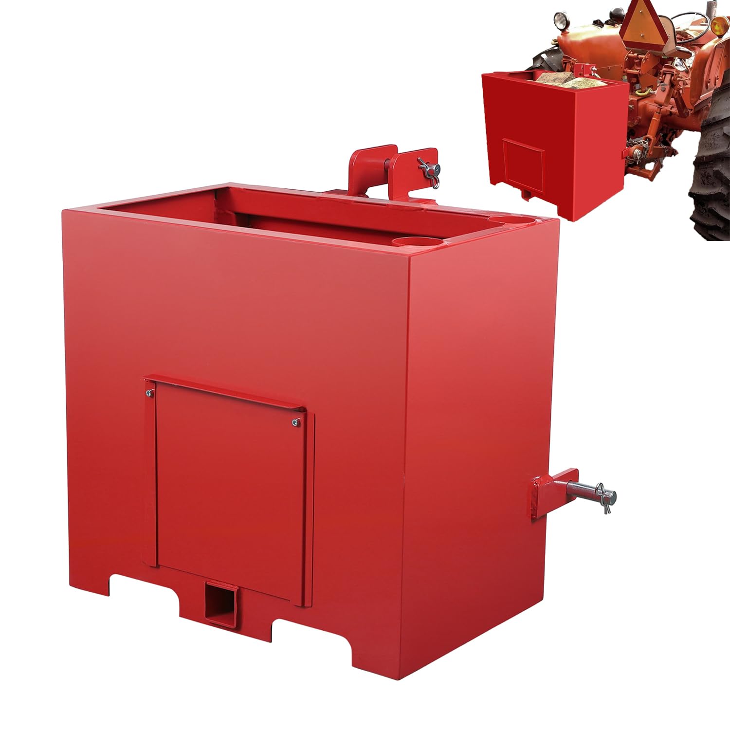 Ballast Box 3 Point Category 1 Tractor Loader 2" Hitches Quick Tach Attachment
