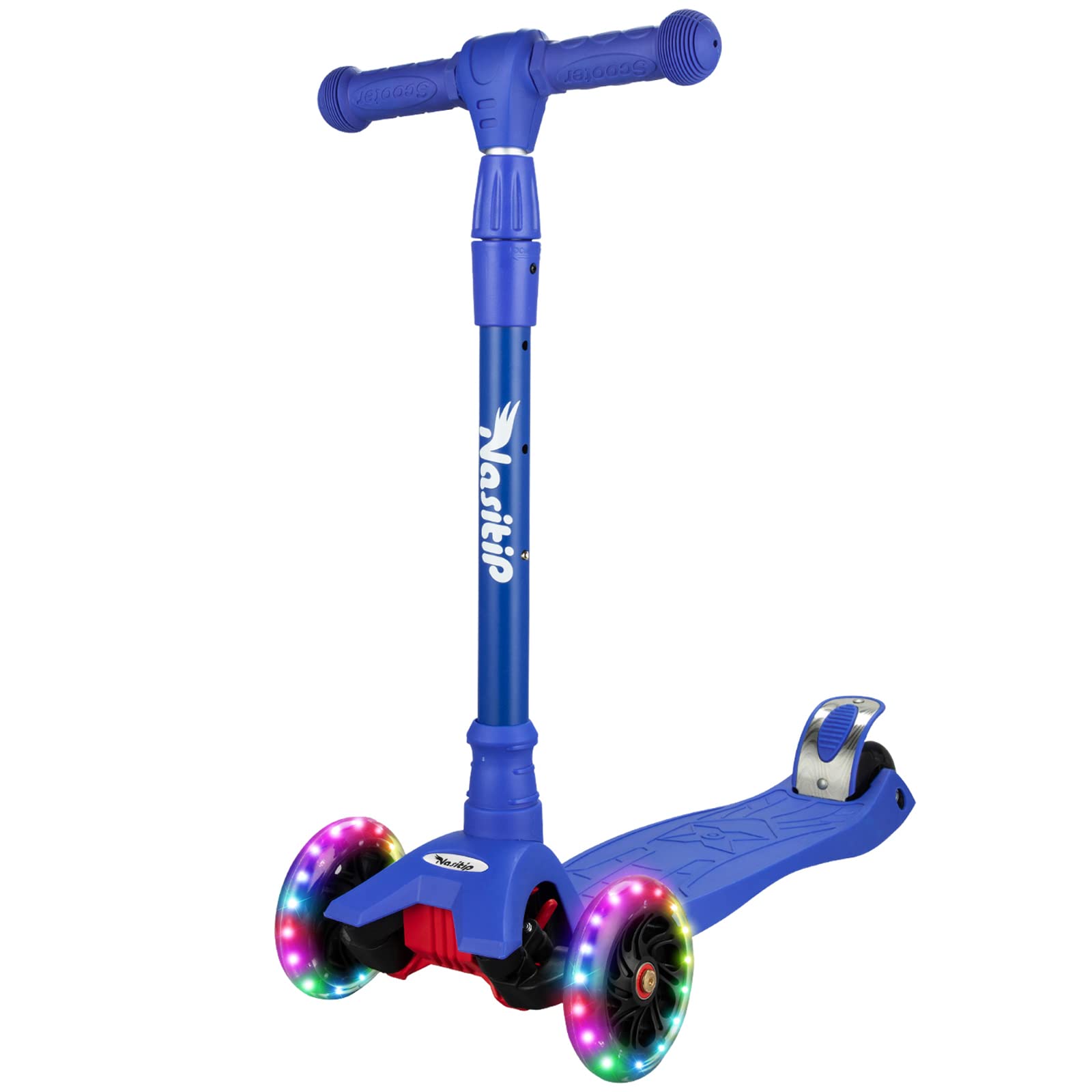 3 Wheel Kick LED Scooter 4 Adjustable Height T-bar For Toddler Kid 3 To 12 Years - Picture 11 of 15