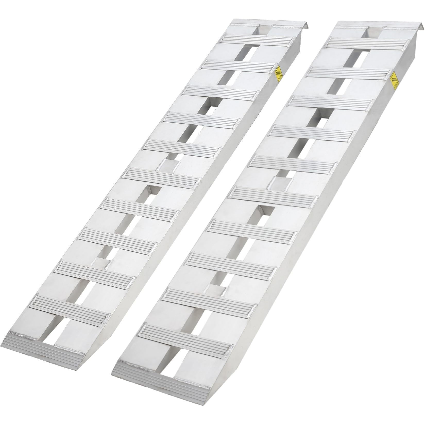 2pcs Aluminum Trailer Ramps Heavy-Duty Loading W/ Top Hook Attaching Universal