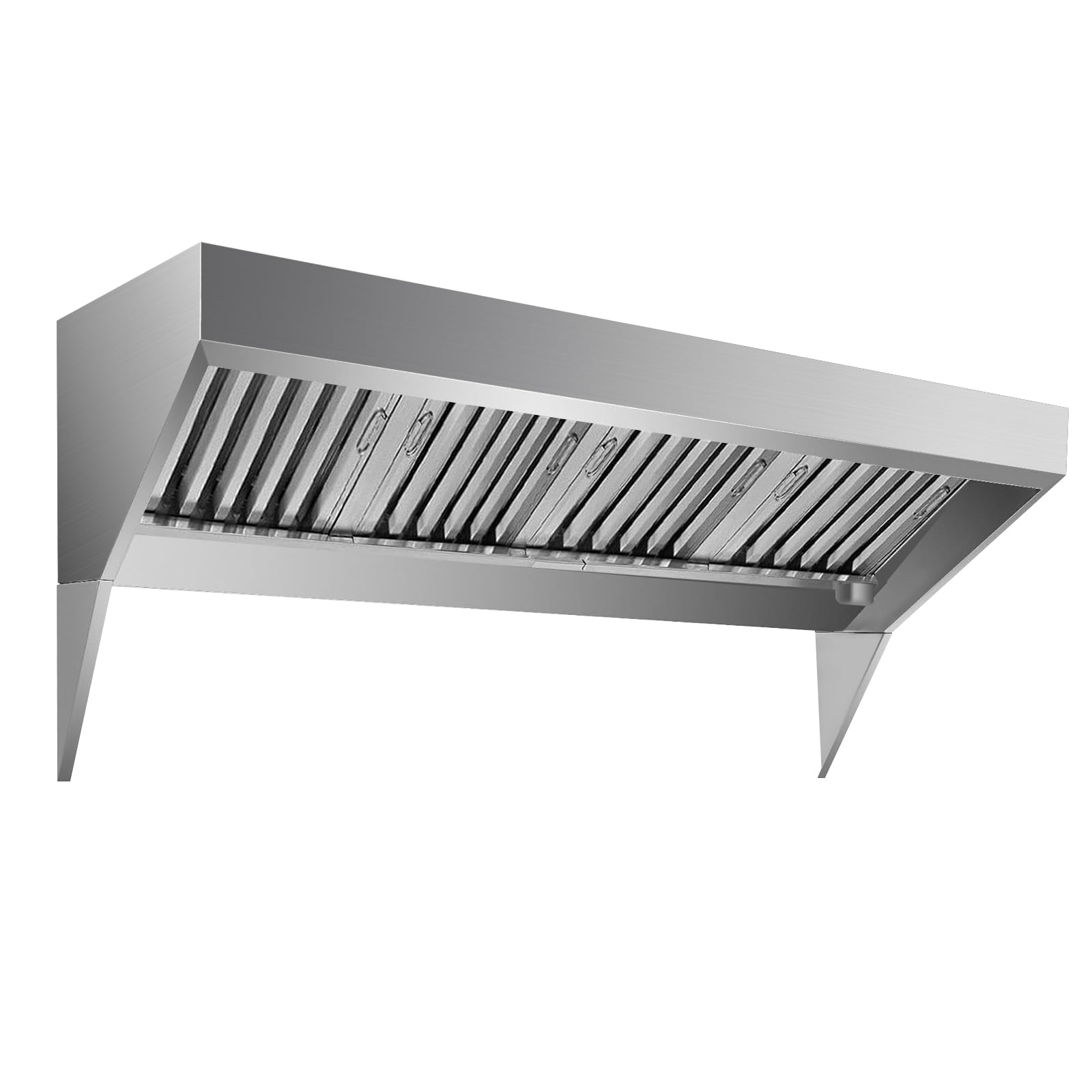 Stainless Steel 4-9FT Commercial Exhaust Hood Vent Hood Kitchen Concession Hood