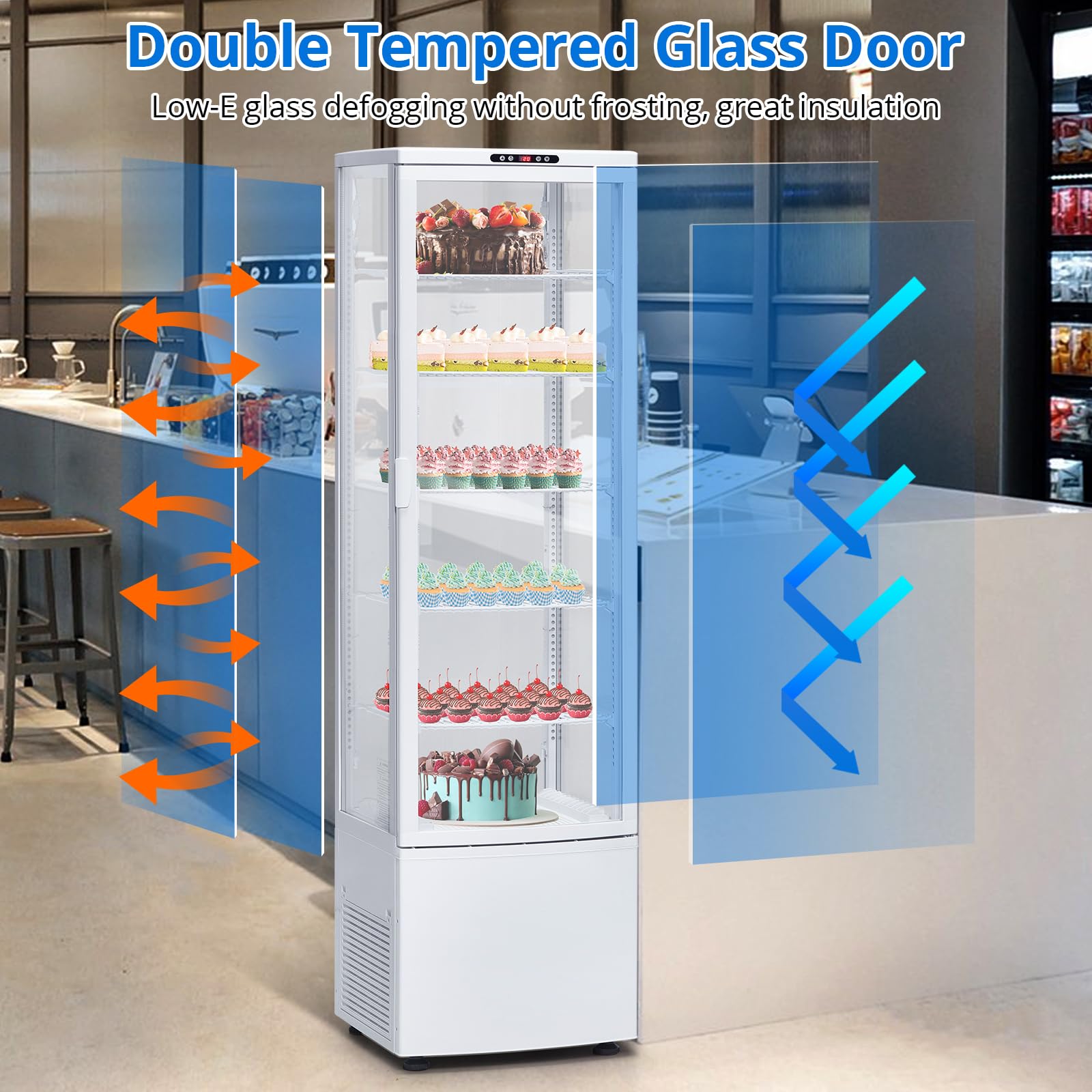 Commercial Refrigerator Display Case 2.1 Cu.FT, Seychelles