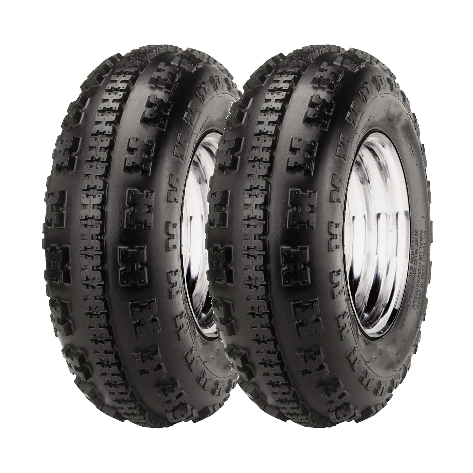 ATV UTV Sport Tires Set Of 2, All Terrain ATV UTV Mud Trail Tires 4PR Tubeless - Picture 10 of 12